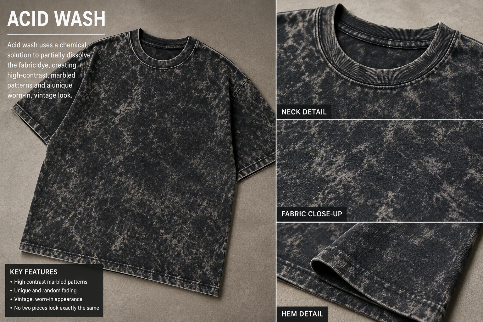 OVERSIZED Acid Wash unisex T-shirt